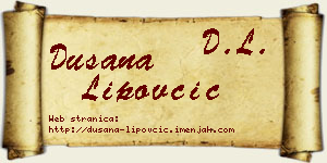 Dušana Lipovčić vizit kartica